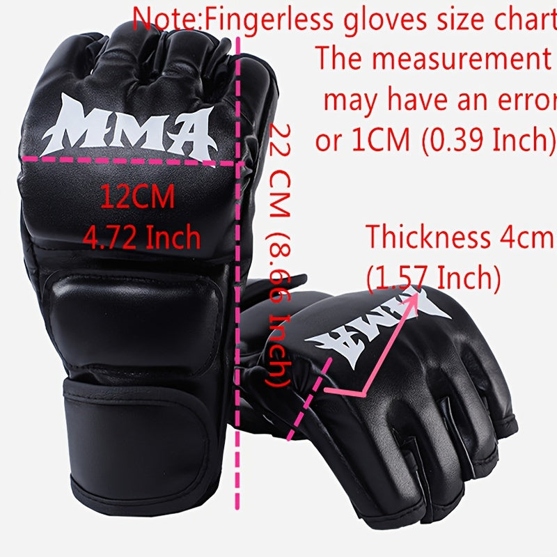 Dimensions of a black mma boxing gloves sold by 100 Spartans