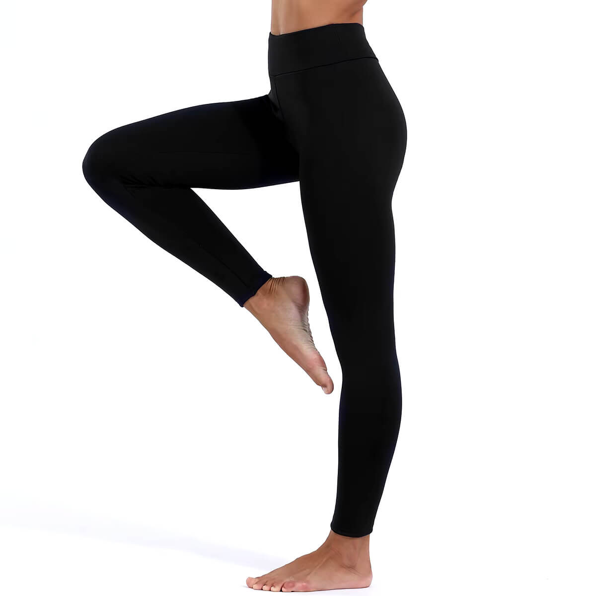 Womens Fleece Lined Leggings - Black, M image