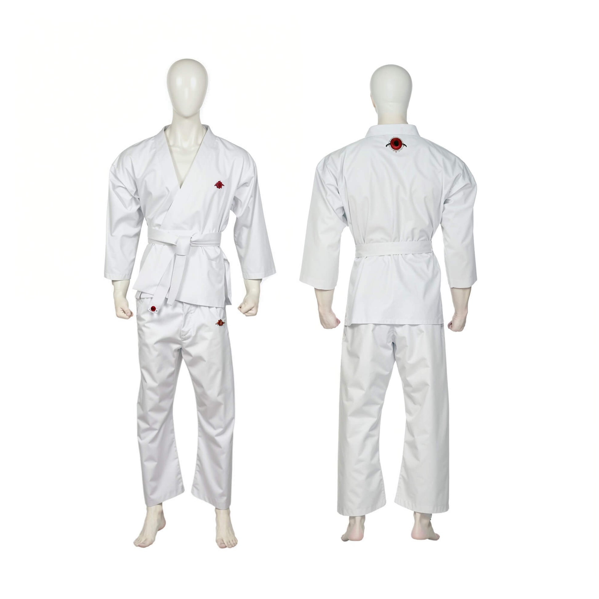 A set of white 10oz Men's Classic Karate Gi sold by 100 Spartans