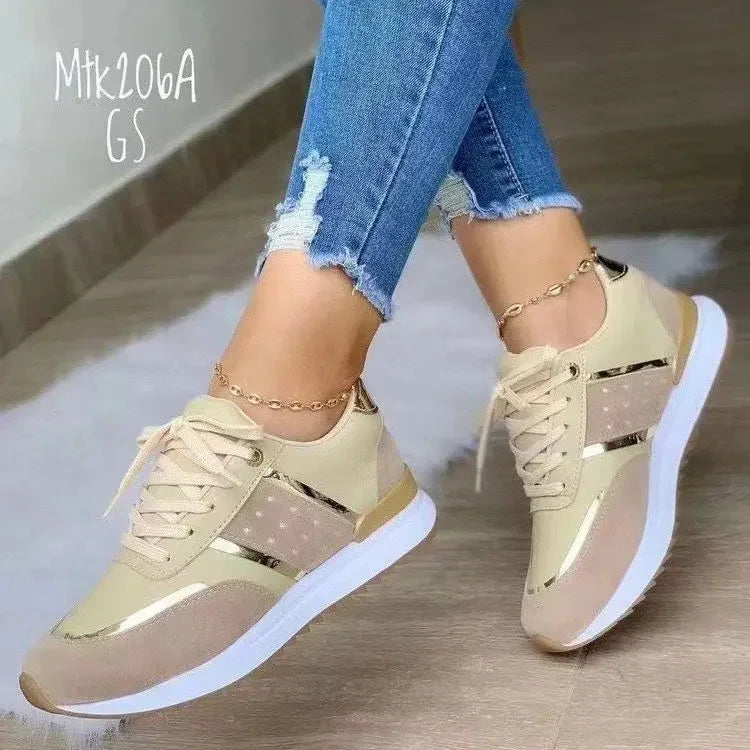 A brown casual women sneakers sold by 100 Spartans