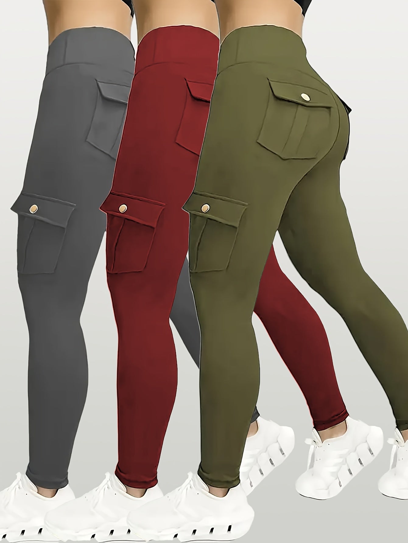 Women wearing different pairs of yoga leggings sold by 100 Spartans