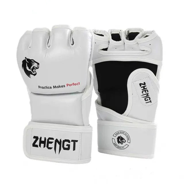 White muay thai gloves sold by 100 Spartans