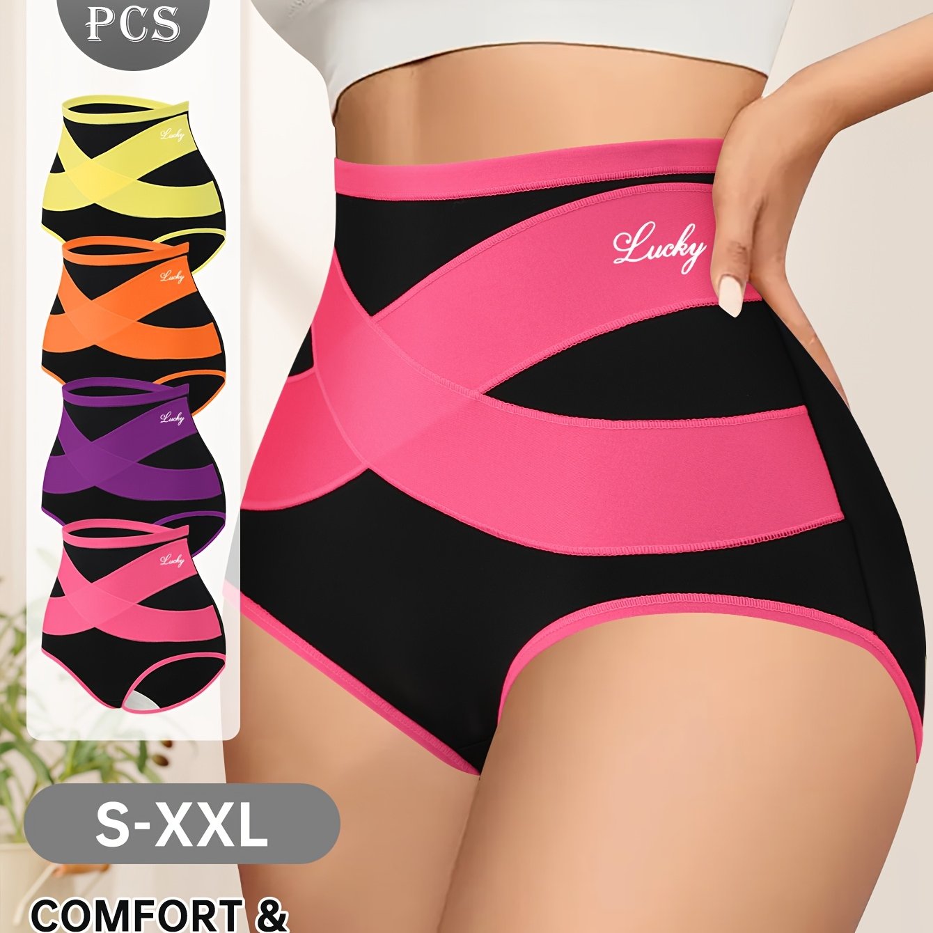 4 pices of Cotton tummy control panties sold by 100 Spartans