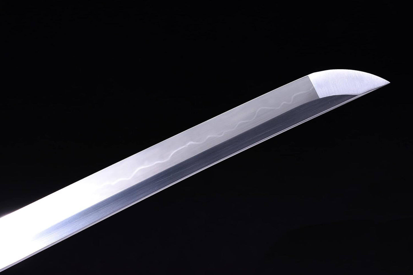 Training sword blade on a black background