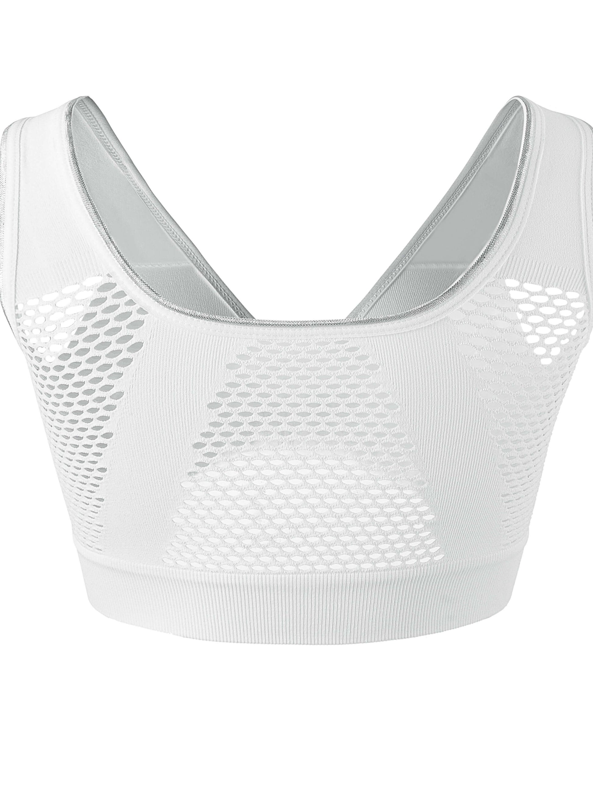 A white plus size sports bra for running sold by 100 Spartans