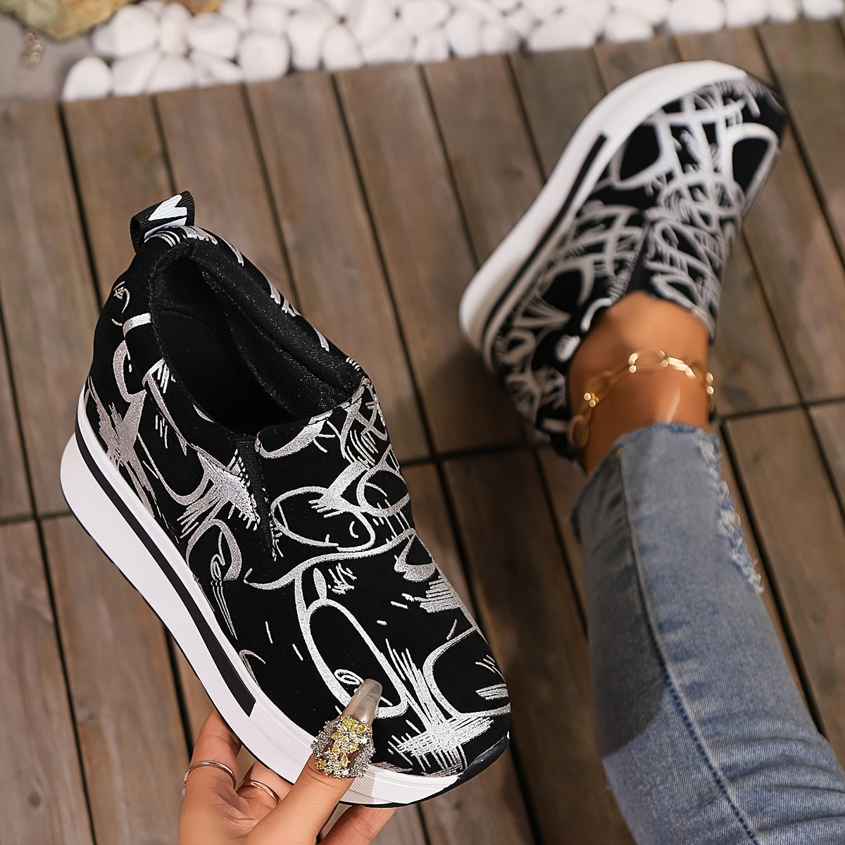 Ella Lovelo high top wedge sneakers sold by 100 Spartans