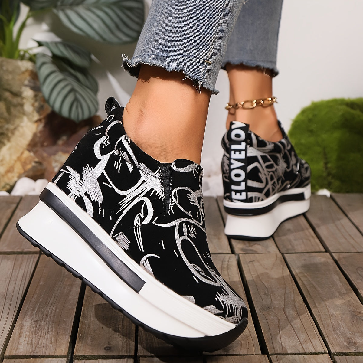Ella Lovelo high top wedge sneakers sold by 100 Spartans