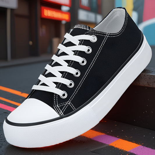 Black women's canvas sneakers sold by 100 Spartans