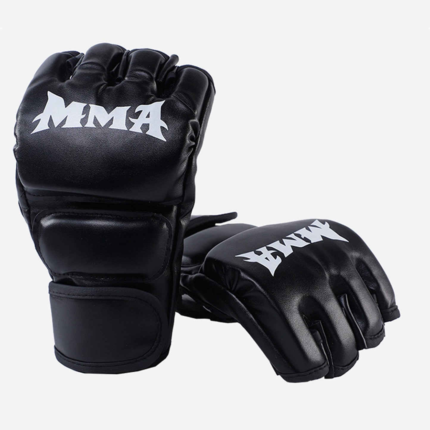 A black mma boxing gloves sold by 100 Spartans