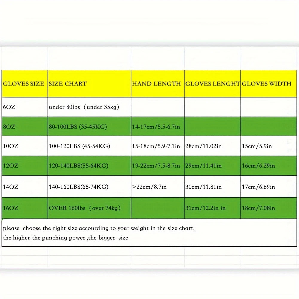 Dimension of a pre curved boxing gloves sold by 100 Spartans