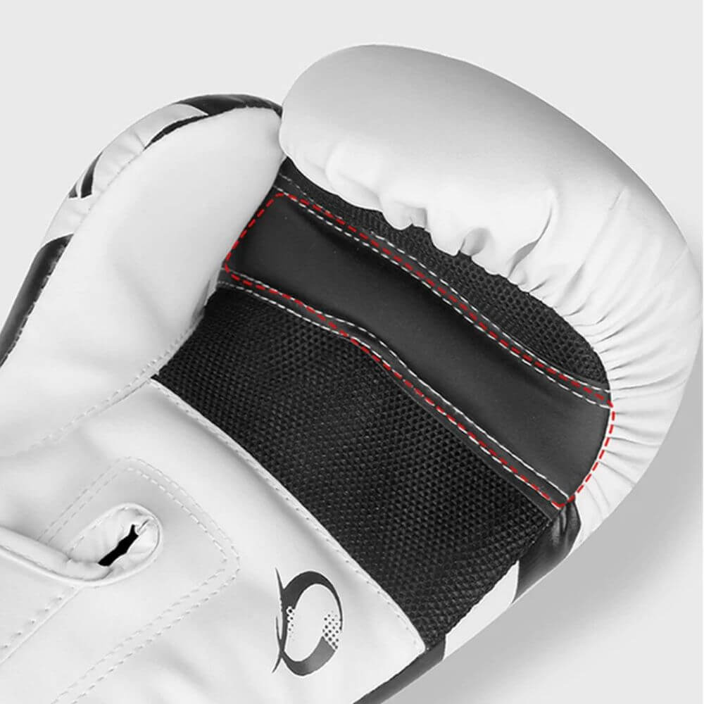 A white PU boxing gloves sold by 100 Spartans