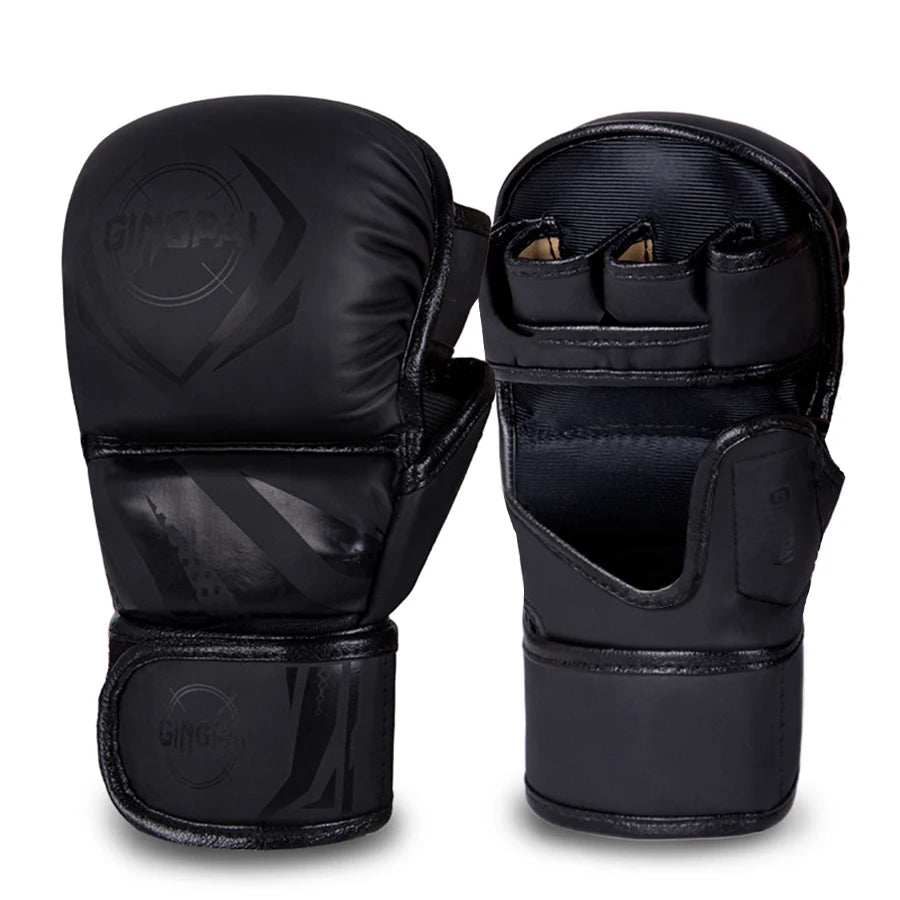 A black mma sparring gloves sold by 100 Spartans