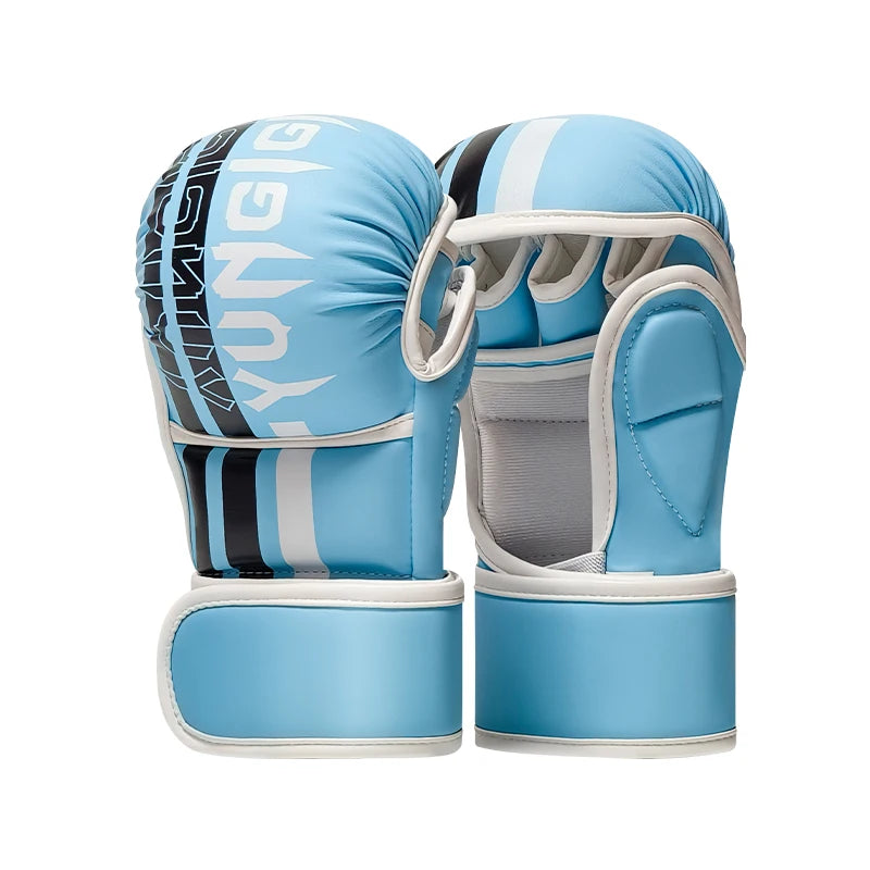 Blue muay thai gloves sold by 100 Spartans