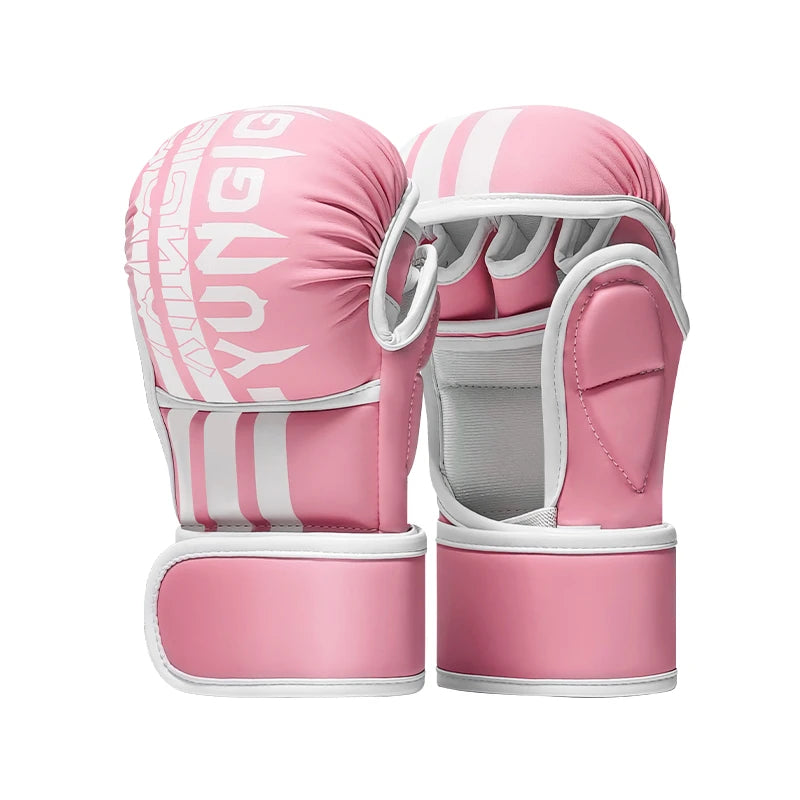 Pink muay thai gloves sold by 100 Spartans