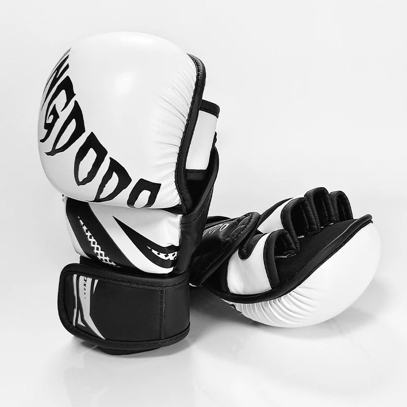 White muay thai gloves sold by 100 Spartans
