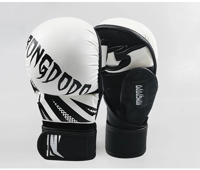White muay thai gloves sold by 100 Spartans
