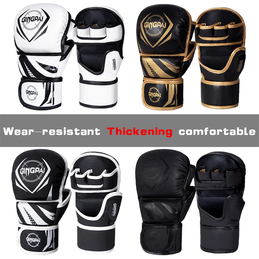 Different colors of an mma sparring gloves sold by 100 Spartans