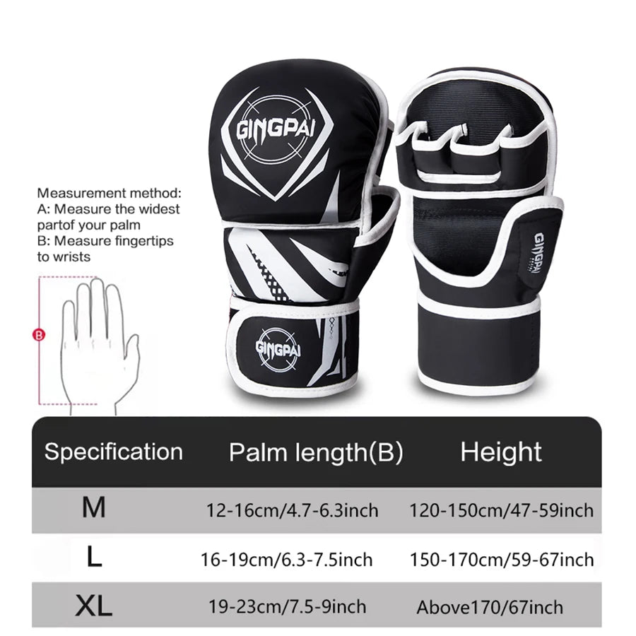 Dimension of a mma sparring gloves sold by 100 Spartans