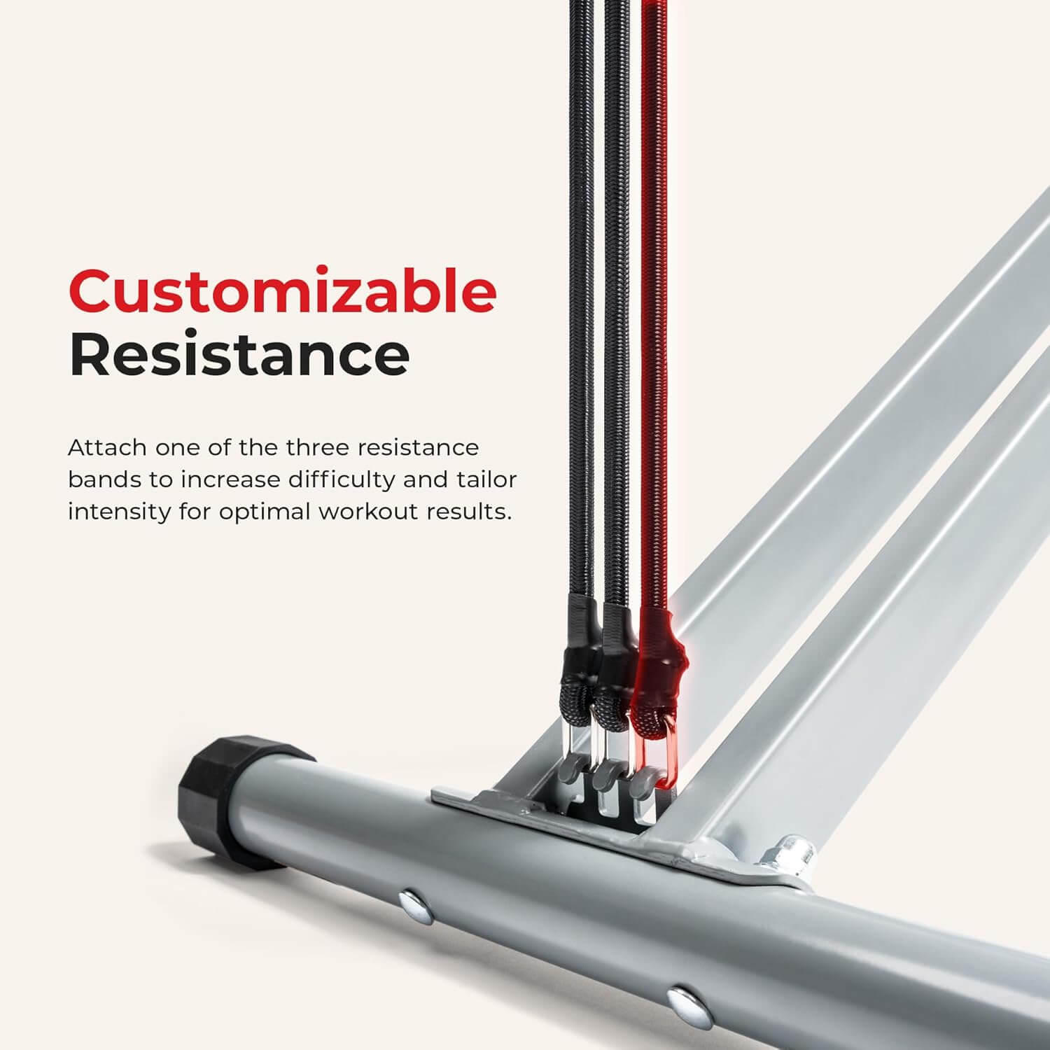 Squat machine for home customizable resistance bands