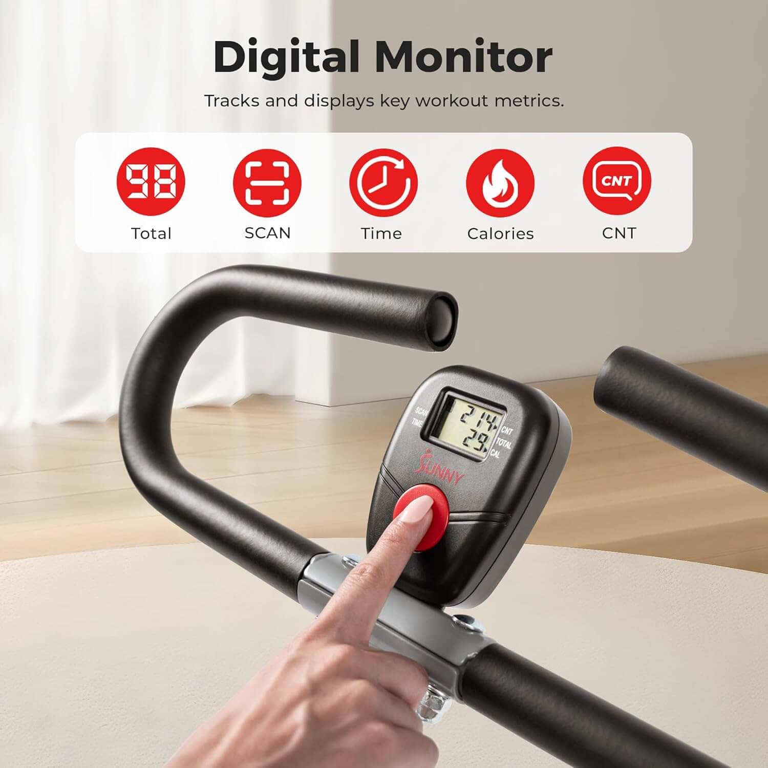 Squat machine for home digital monitor