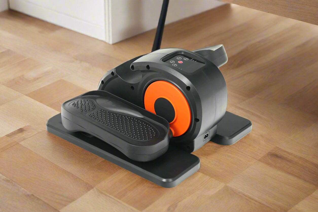 An under the desk elliptical machine sold by 100 Spartans
