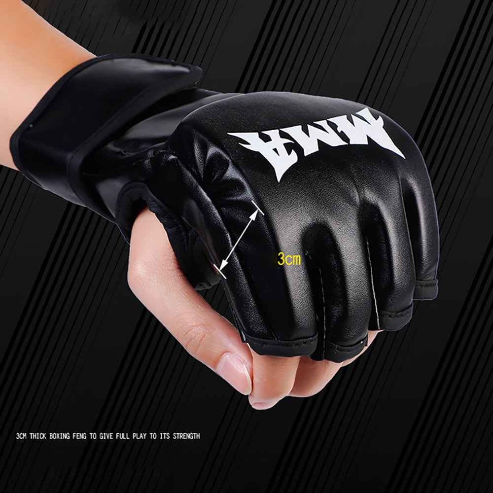 Dimensions of a black mma boxing gloves sold by 100 Spartans