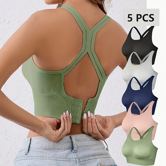 5 piece set of compression sports bra sold by 100 Spartans