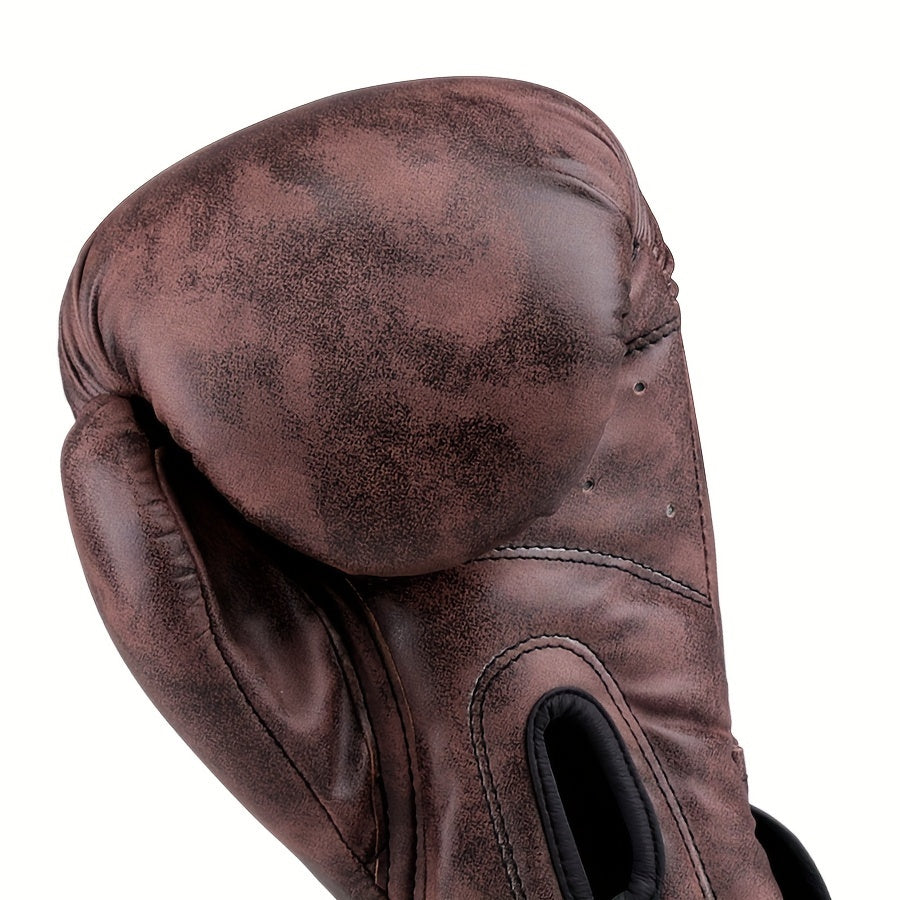 Dark brown vintage series unified boxing gloves sold by 100 Spartans