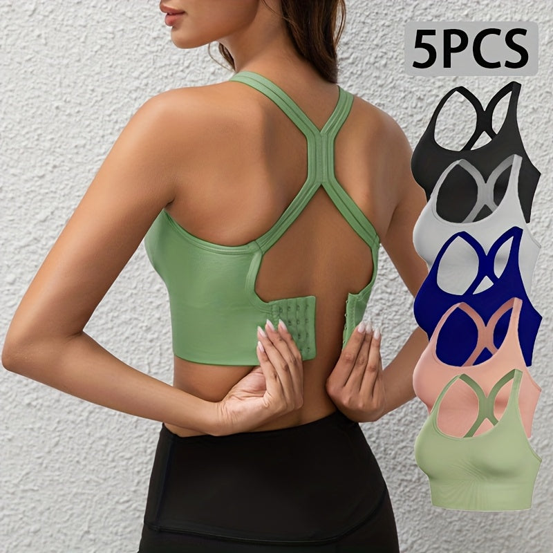 5 piece set of compression sports bra sold by 100 Spartans