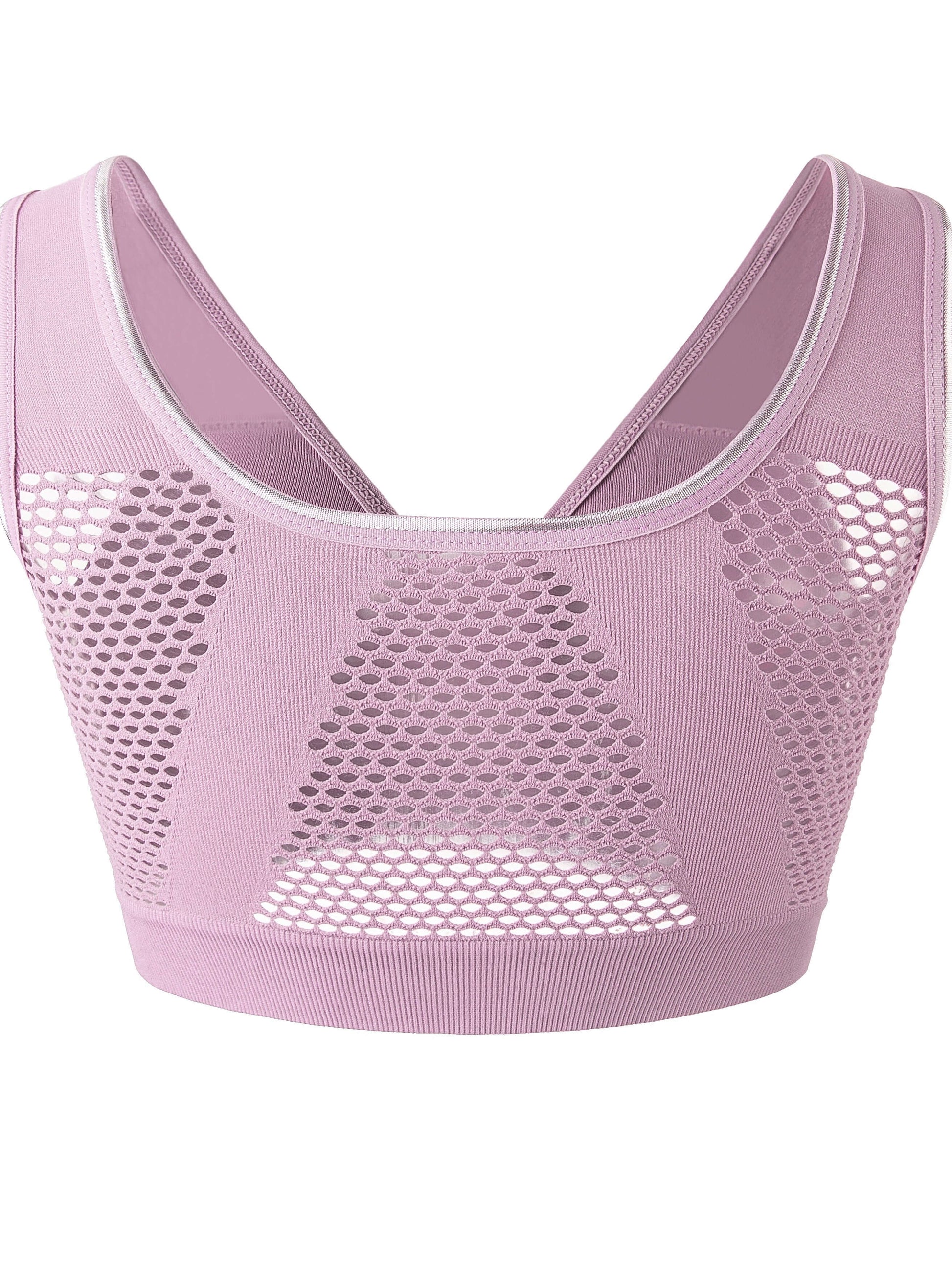 A pink plus size sports bra for running sold by 100 Spartans