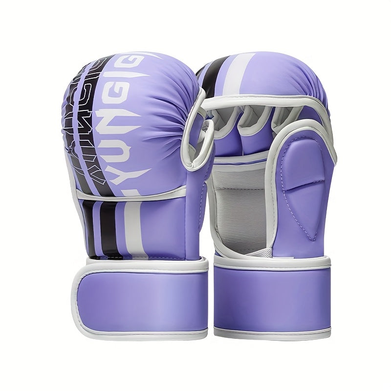 Purple muay thai gloves sold by 100 Spartans