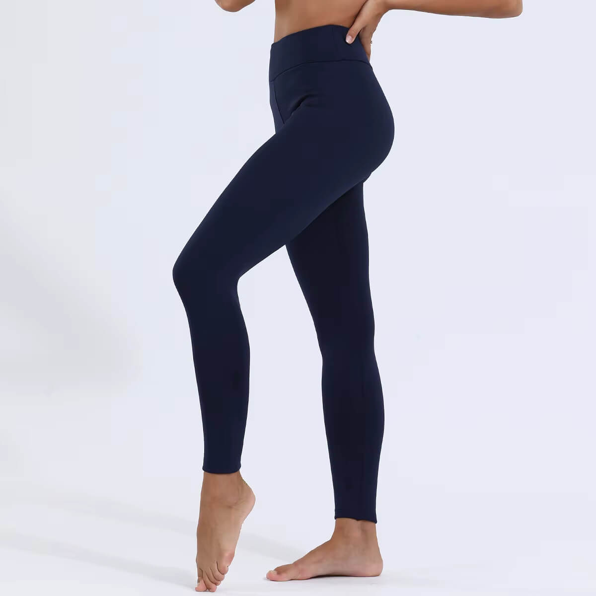 Womens Fleece Lined Leggings - Blue, S image