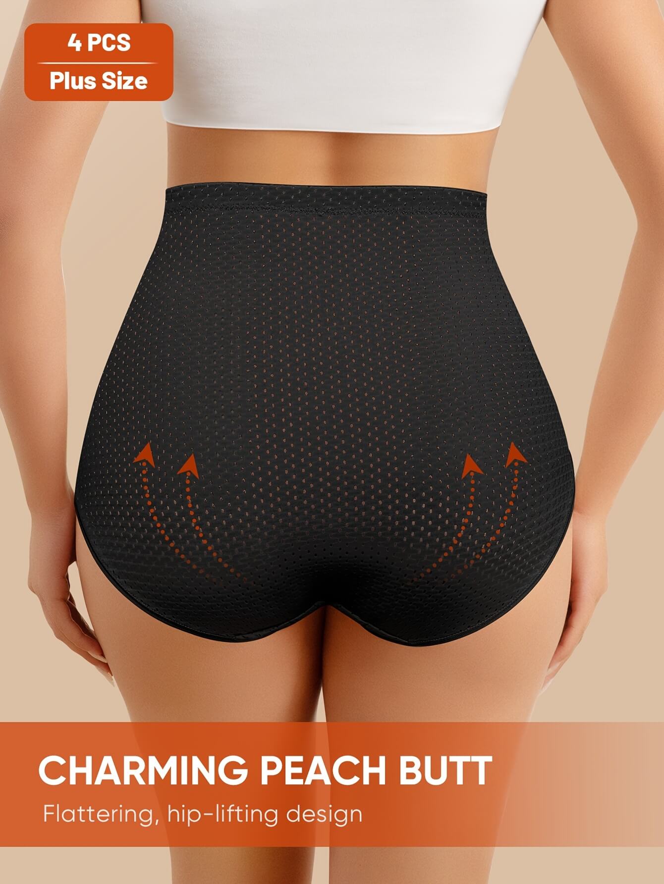 4 Pcs Set High Waist Tummy Control Panties sold by 100 Spartans