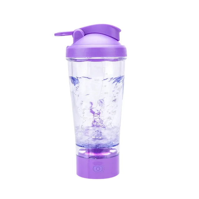 A purple 450ml blender water bottle sold by 100 Spartans