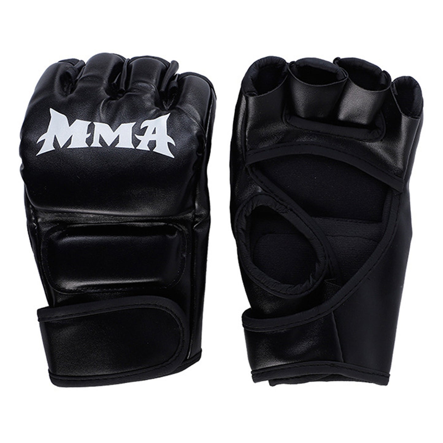 A black mma boxing gloves sold by 100 Spartans