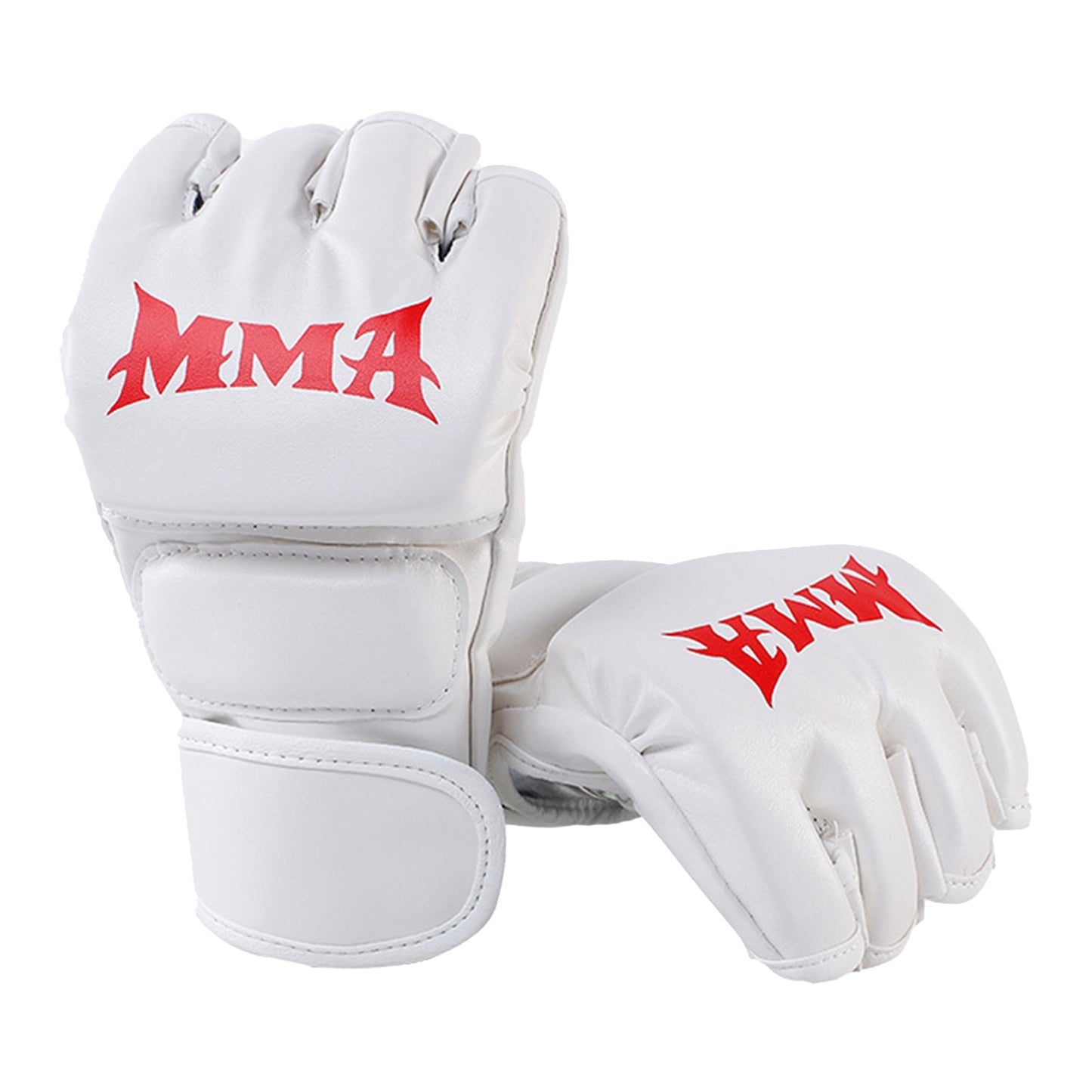 A white mma boxing gloves sold by 100 Spartans