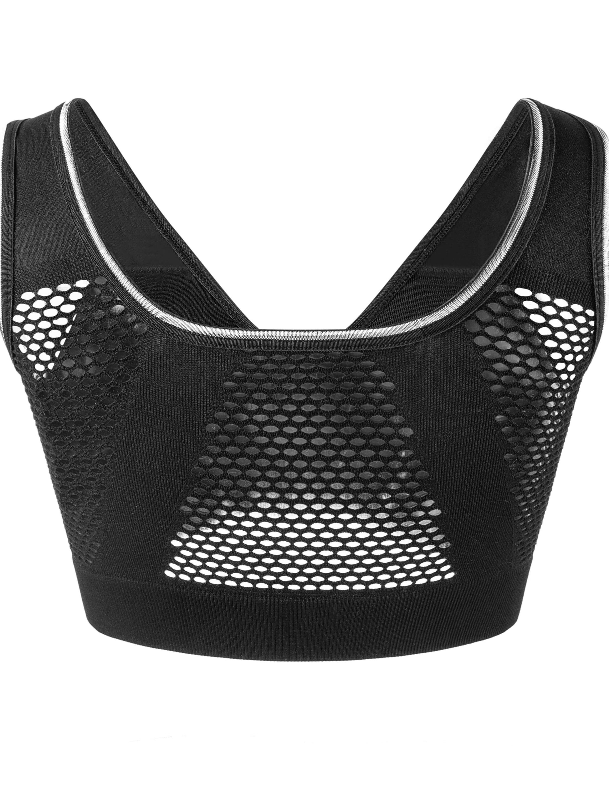 A black plus size sports bra for running sold by 100 Spartans