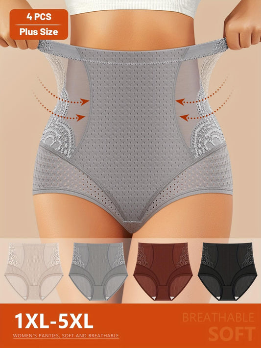 4 Pcs Set High Waist Tummy Control Panties sold by 100 Spartans