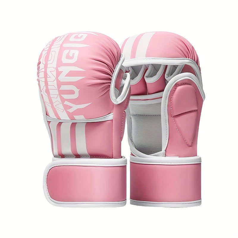 Pink muay thai gloves sold by 100 Spartans