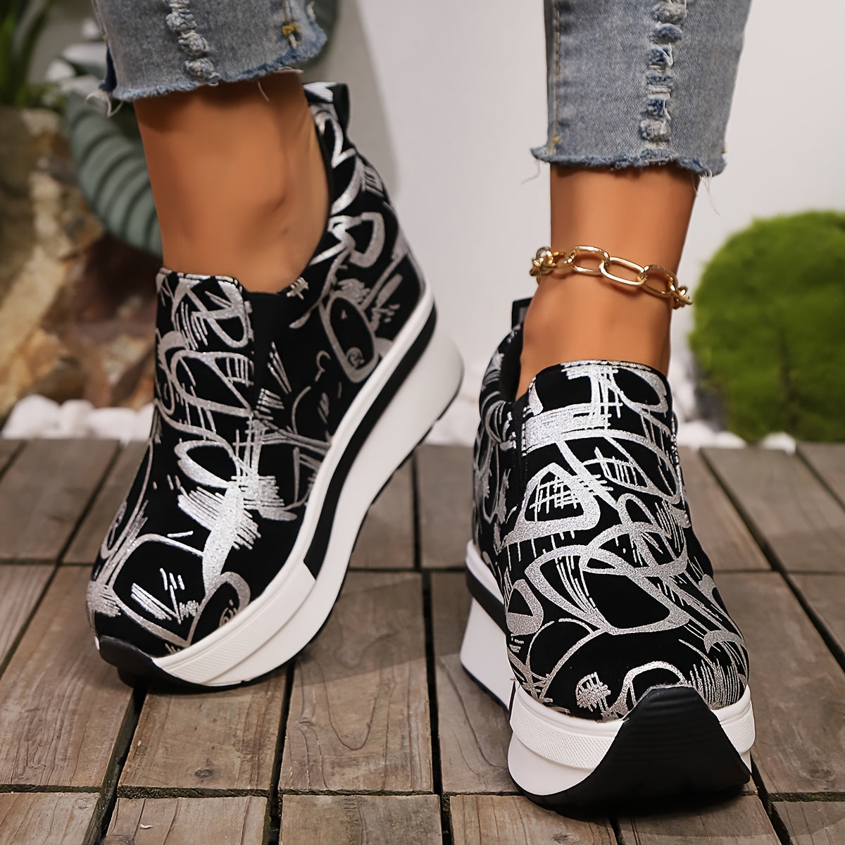 Ella Lovelo high top wedge sneakers sold by 100 Spartans