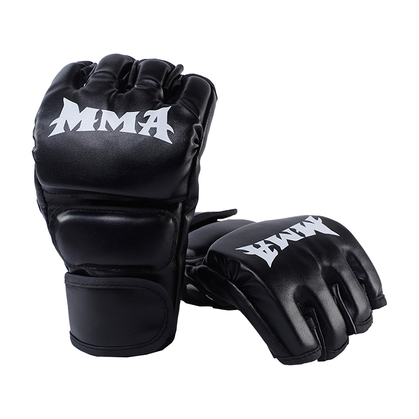 A black mma boxing gloves sold by 100 Spartans