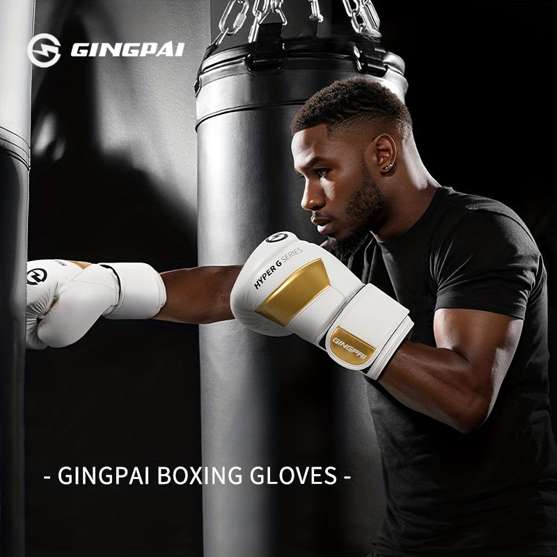 A boxer punching a punching bag with a Plain boxing gloves sold by 100 Spartans