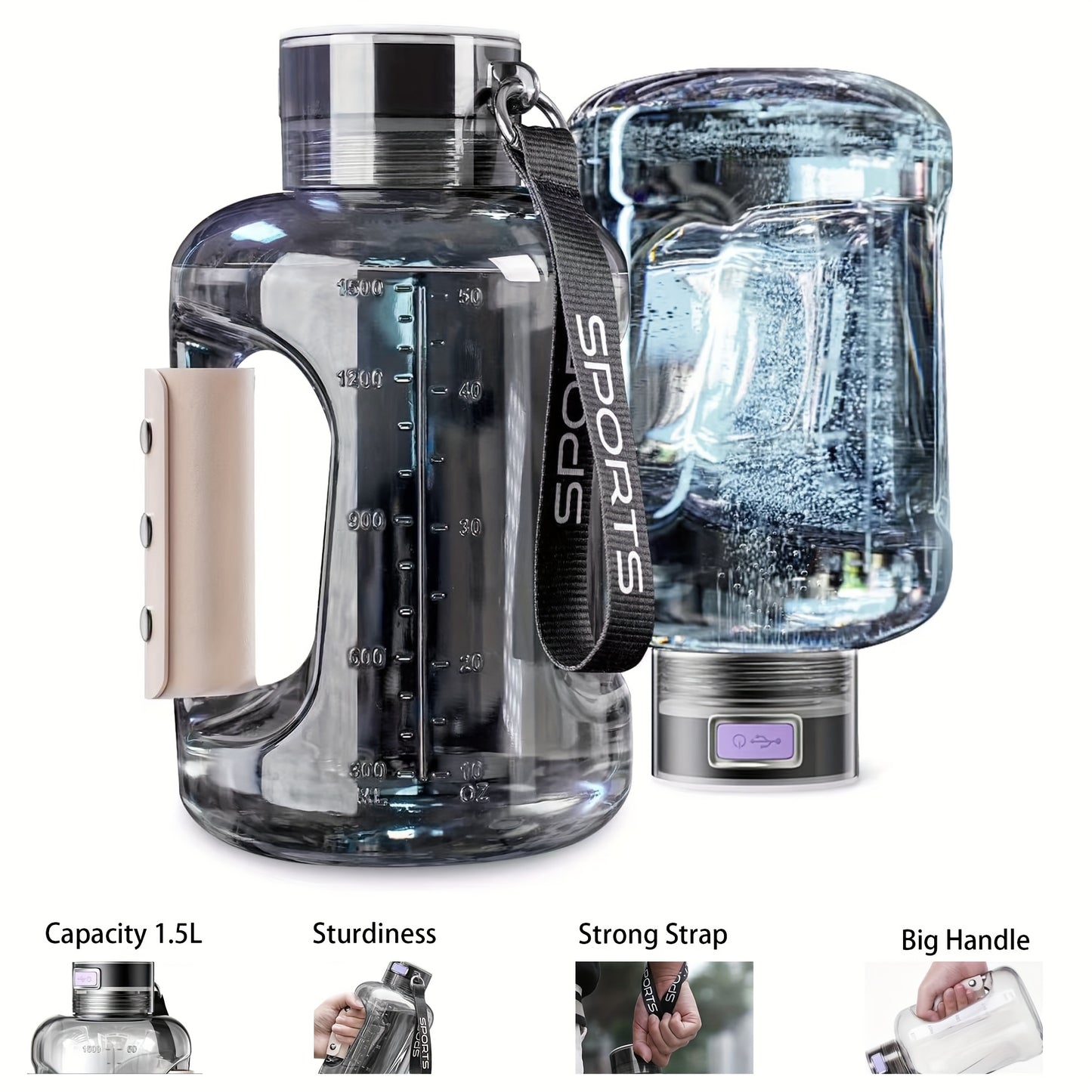 50oz Spartan Sports Vitality Hydrogen Water Bottle