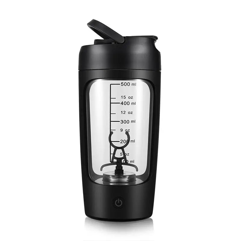 A black blender water bottle sold by 100 Spartans
