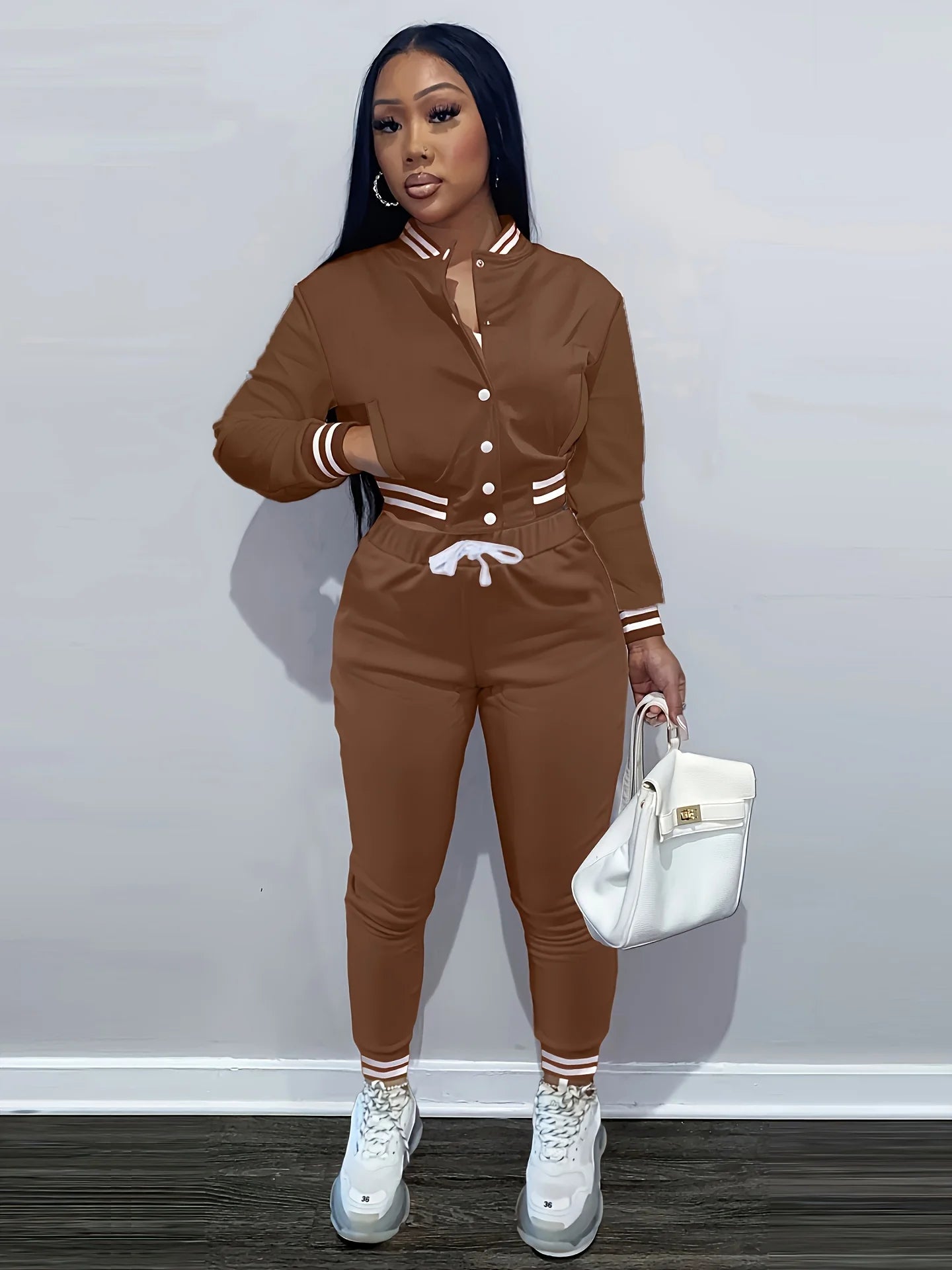 Soccer Tracksuit - Brown, M image