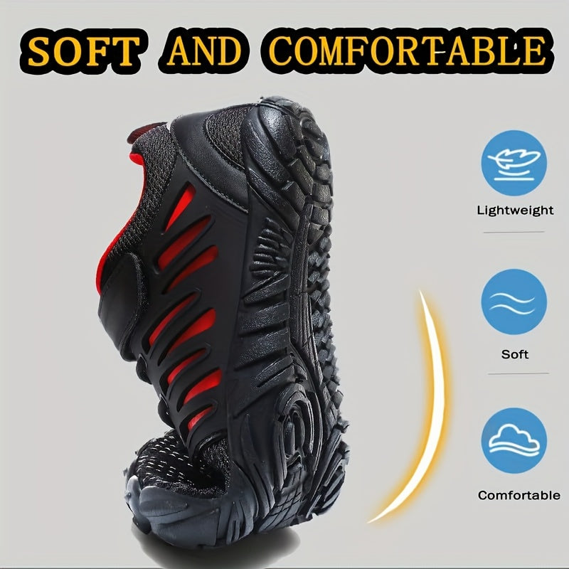 Black and red barefoot hiking shoes  sold by 100 Spartans