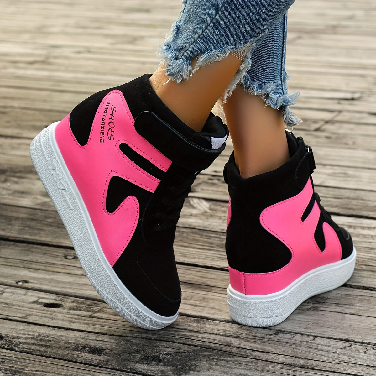 Black and black Women's Wedge Heel Sneakers sold by 100 Spartans