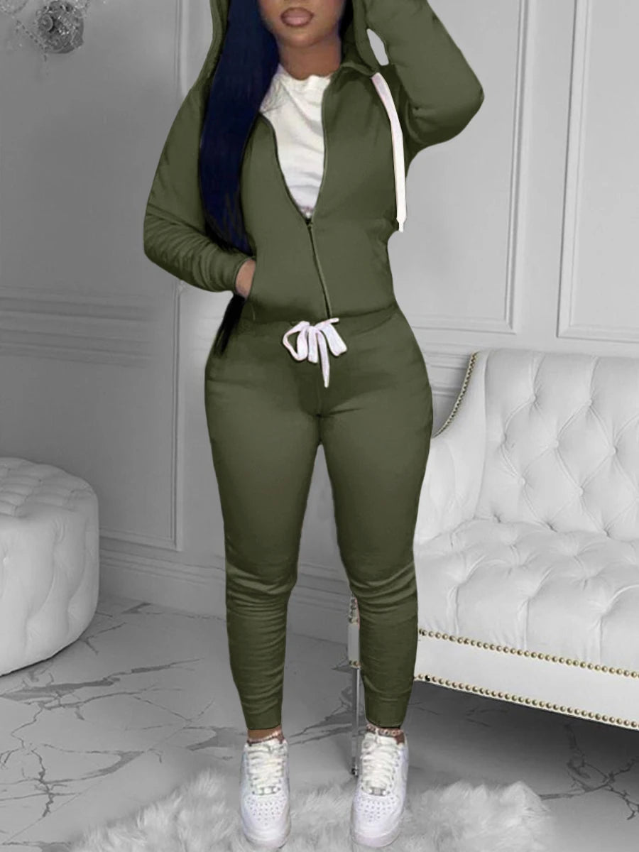 Women's Essentials Tracksuit​ - Green, S image