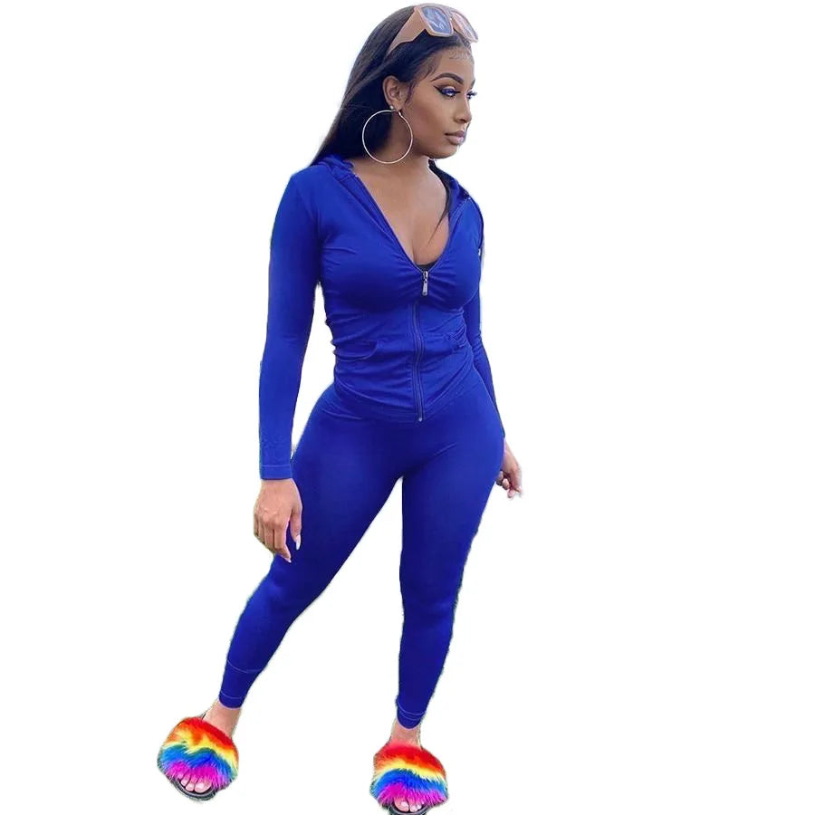 Womens Tracksuit Set - Blue, S image