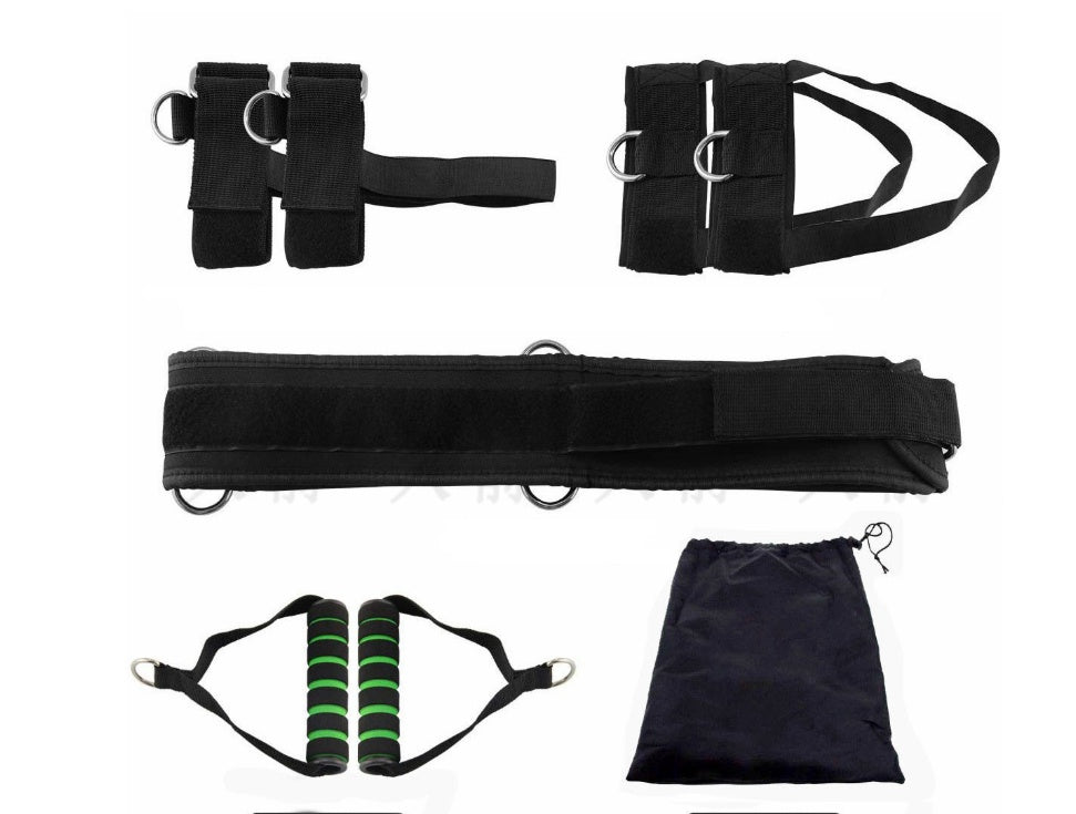 Black resistance band set accessories